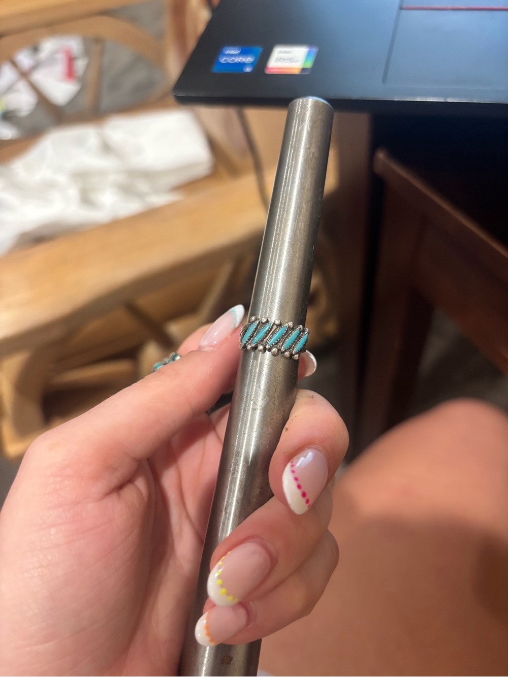 Turquoise vintage Stackable Ring - Women Jewelry